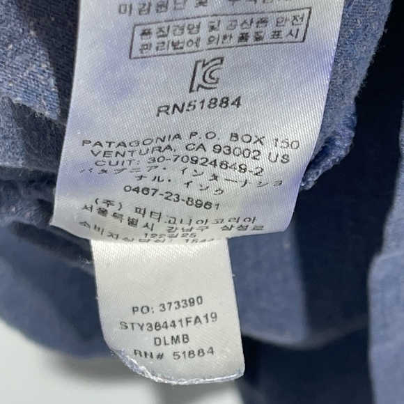 PATAGONIA LINE LOGO RIDGE POCKET RESPONSIBILI-TEE MEN'S BLUE BACK GRAPHIC LARGE - Picture 12 of 13